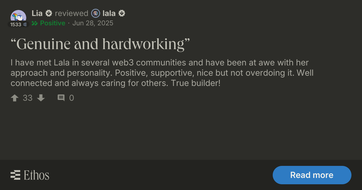 Lia left a positive review for lala