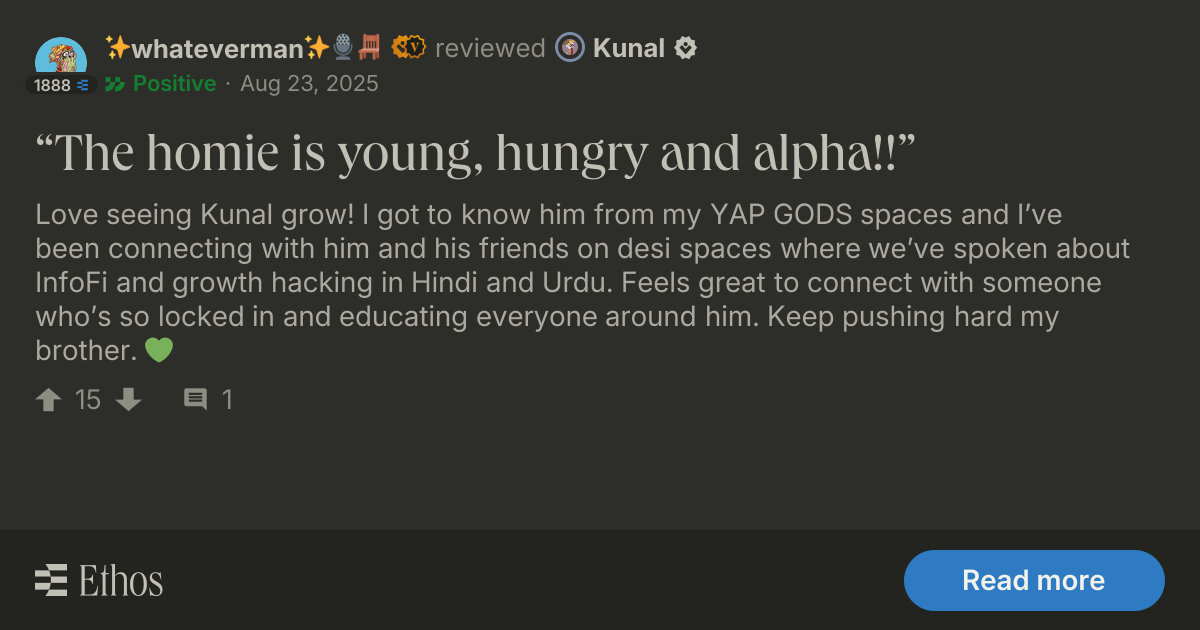 whateverman 🎙️ left a positive review for Kunal