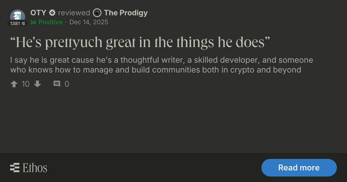 OTY left a positive review for The Prodigy