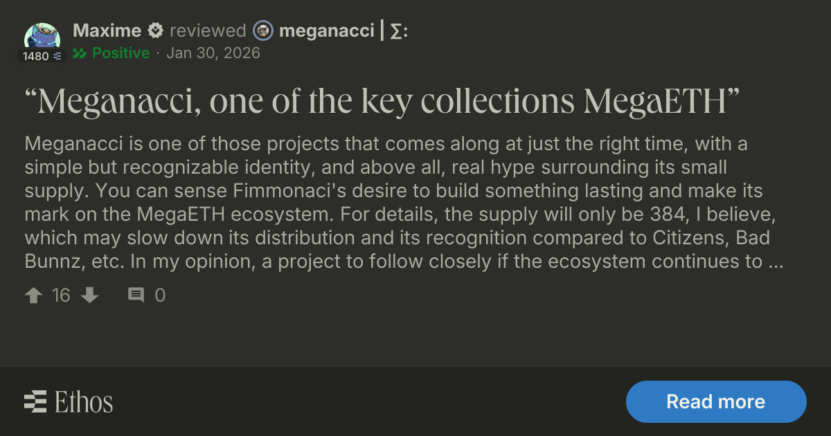 Maxime left a positive review for meganacci | ∑: